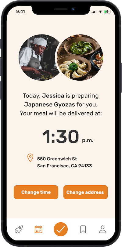 Iphone
app delivery screen